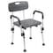 Flash Furniture 14-1/2" L, Plastic, Aluminum, Gray Adjustable Bath Chair DC-HY3520L-GRY-GG - alternate 10